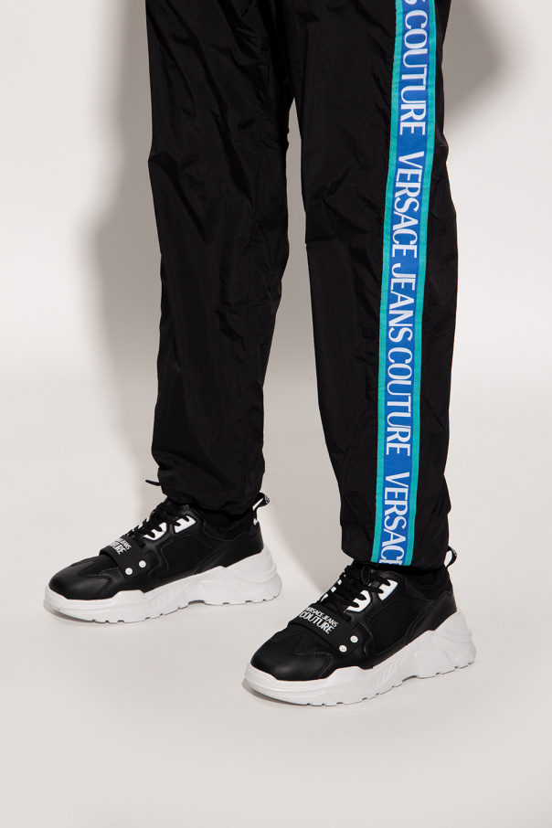 Black Sneakers with logo Versace Jeans Couture
